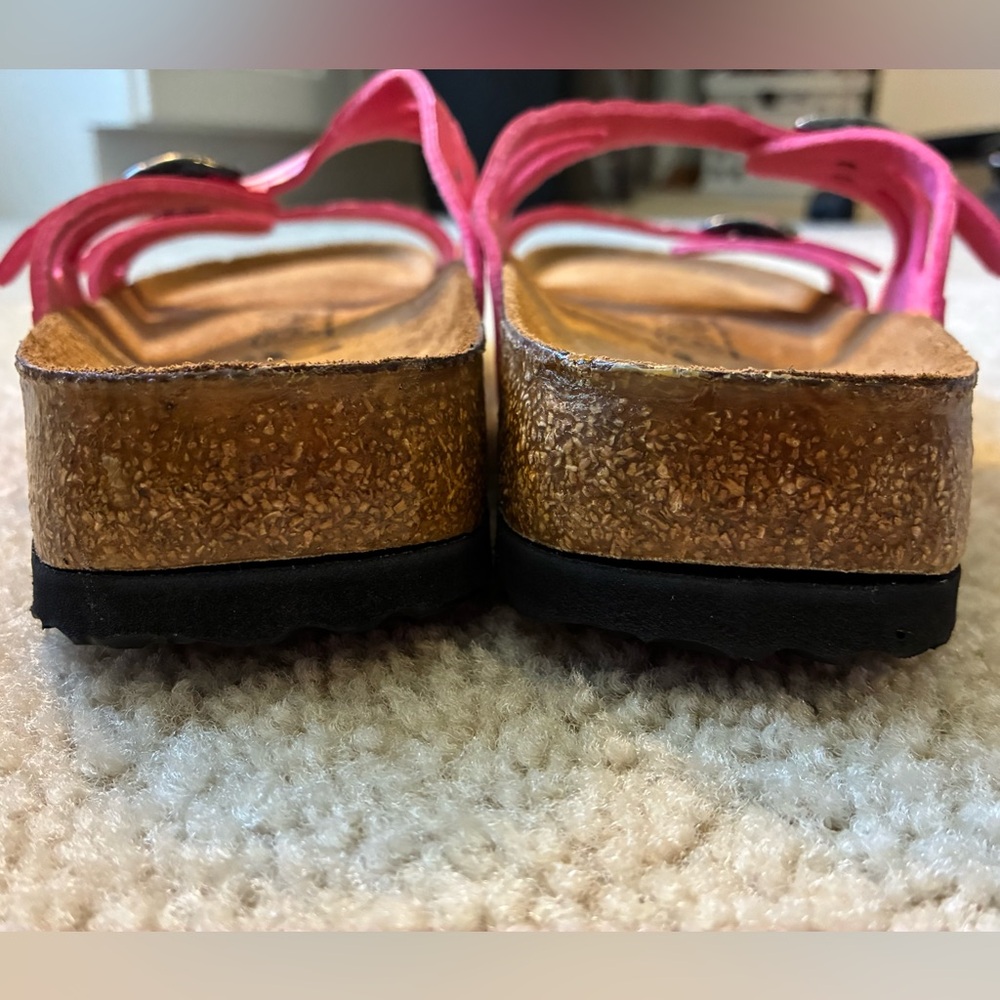 Birki’s Moorea Soft Coral Pink Sandals 37 US 6 - Picture 5 of 10
